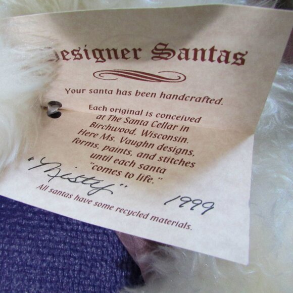 Handcrafted Santa "Misty" by Vicki Vaugn with signed Tag - Picture 4 of 5